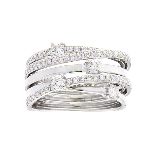 Layered Modern Diamond Ring