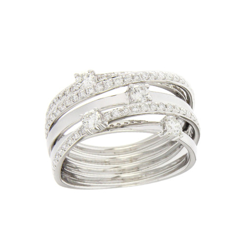 Layered Modern Diamond Ring