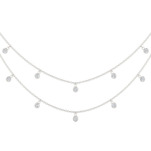 Dancing Diamonds Layered Necklace