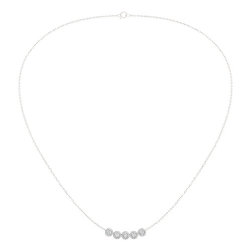 Gold and Diamond Halo Necklace
