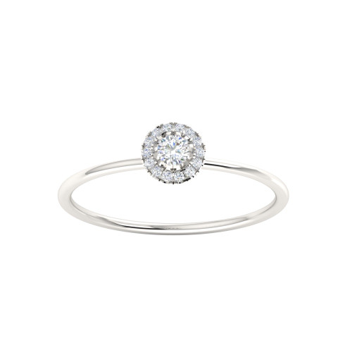 Classic Gold and Diamond Halo Ring
